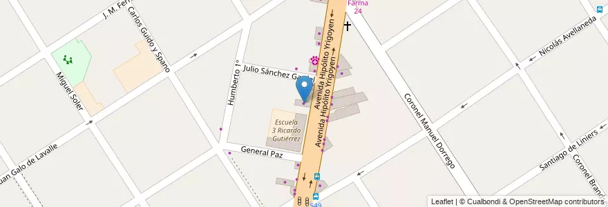 Mapa de ubicacion de Taranto en Arjantin, Buenos Aires, Partido De Lomas De Zamora, Temperley.