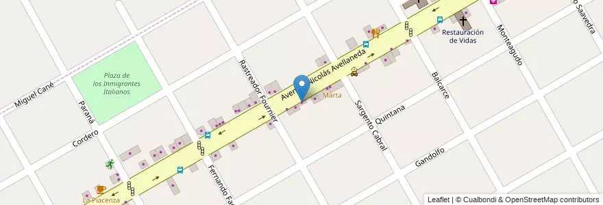 Mapa de ubicacion de Taranto Mack en Argentinien, Provinz Buenos Aires, Partido De San Fernando, Victoria.