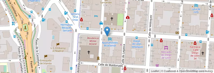 Mapa de ubicacion de Target Banks en スペイン, マドリード州, Comunidad De Madrid, Área Metropolitana De Madrid Y Corredor Del Henares, Madrid.