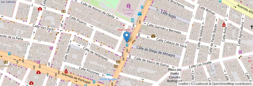 Mapa de ubicacion de Targo Bank en Испания, Кастилия И Леон, Саламанка, Campo De Salamanca, Саламанка.