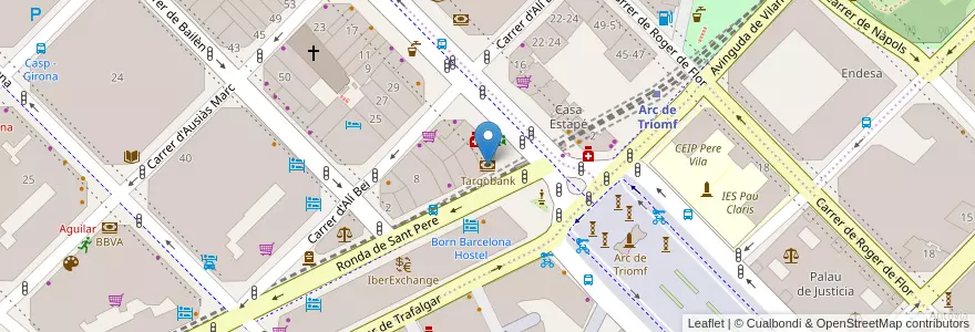 Mapa de ubicacion de Targobank en Испания, Каталония, Барселона, Барселонес, Барселона.