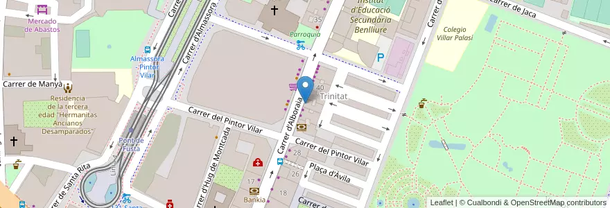Mapa de ubicacion de Targobank en Spain, Valencian Community, Valencia, Comarca De València, Valencia.