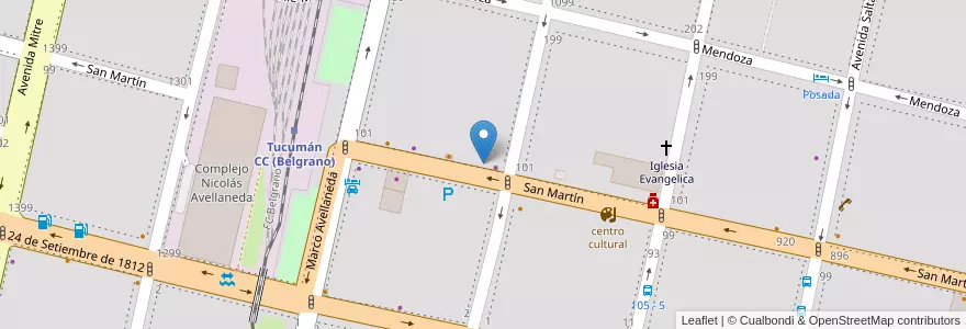Mapa de ubicacion de Tarjeta Ciudadana en Аргентина, Тукуман, San Miguel De Tucumán, Departamento Capital, San Miguel De Tucumán.