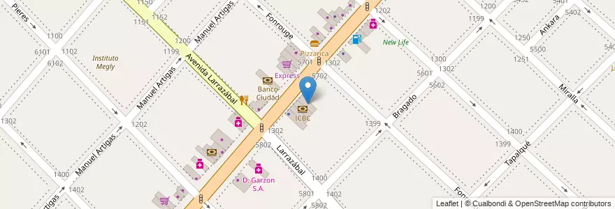 Mapa de ubicacion de Tarjeta Naranja, Mataderos en آرژانتین, Ciudad Autónoma De Buenos Aires, Comuna 9, Buenos Aires.