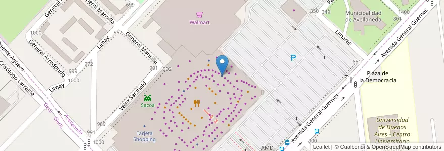 Mapa de ubicacion de Tarjeta Shopping en Argentinië, Buenos Aires, Partido De Avellaneda, Avellaneda.