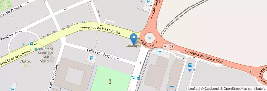 Mapa de ubicacion de Tartarugas en Испания, Мадрид, Мадрид, Área Metropolitana De Madrid Y Corredor Del Henares, Parla.