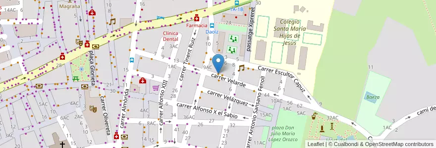 Mapa de ubicacion de Tasca Charlie en Spain, Valencian Community, Alacant / Alicante, El Baix Vinalopó, Elx / Elche.