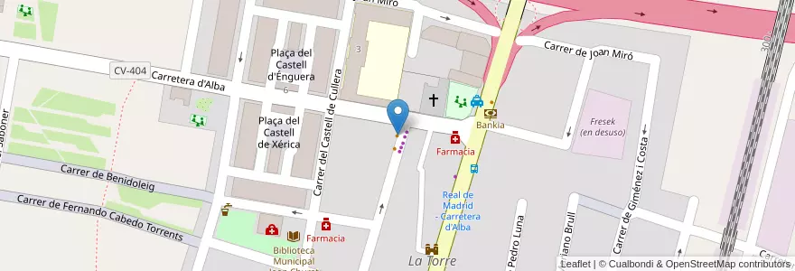Mapa de ubicacion de Tasca La Fundición en スペイン, バレンシア州, València / Valencia, Comarca De València, València.