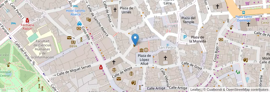 Mapa de ubicacion de Tatau Bistro en Испания, Арагон, Уэска, Hoya De Huesca / Plana De Uesca, Уэска.