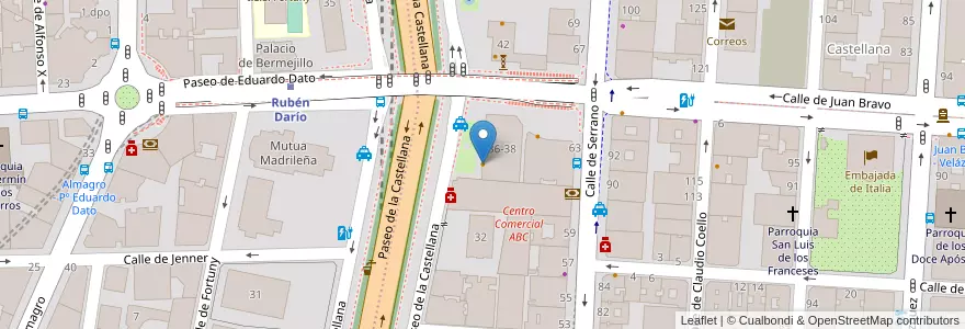 Mapa de ubicacion de Tatel Madrid en Spagna, Comunidad De Madrid, Comunidad De Madrid, Área Metropolitana De Madrid Y Corredor Del Henares, Madrid.