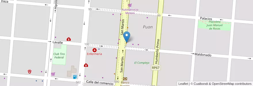 Mapa de ubicacion de Tatum en Argentinien, Provinz Buenos Aires, Partido De Puan, Puan.