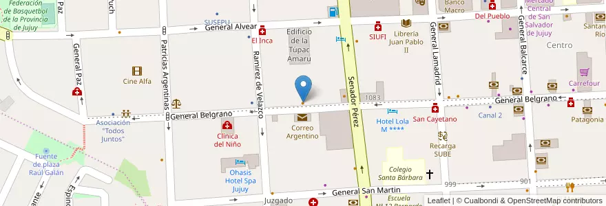 Mapa de ubicacion de TAU ice-cream shop en Argentina, Jujuy, Departamento Doctor Manuel Belgrano, Municipio De San Salvador De Jujuy.
