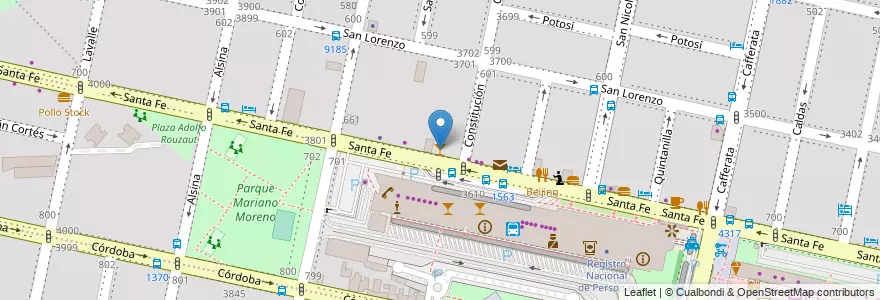 Mapa de ubicacion de Tauro Grill & Bar en Argentine, Santa Fe, Departamento Rosario, Municipio De Rosario, Rosario.