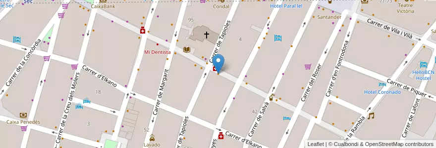 Mapa de ubicacion de Taverna Blai Tonight en 스페인, Catalunya, Barcelona, Barcelonès, 바르셀로나.