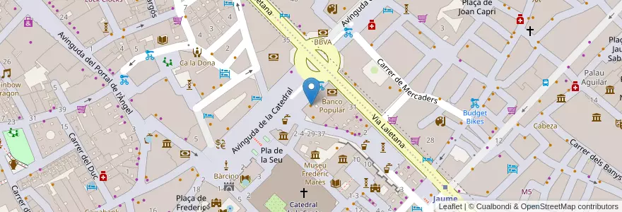 Mapa de ubicacion de Taverna del Bisbe en Испания, Каталония, Барселона, Барселонес, Барселона.