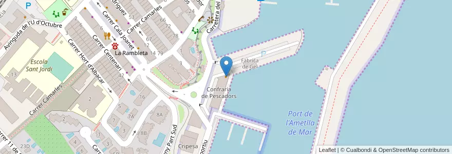 Mapa de ubicacion de Taverna del Port en Sepanyol, Baix Ebre, L'Ametlla De Mar.