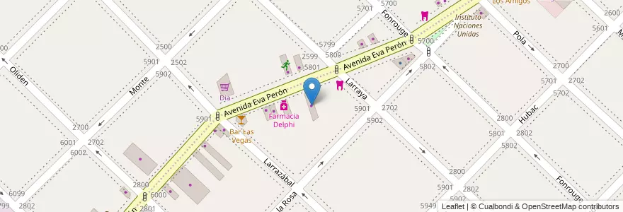 Mapa de ubicacion de Taverniti, Villa Lugano en アルゼンチン, Ciudad Autónoma De Buenos Aires, Comuna 9, ブエノスアイレス.