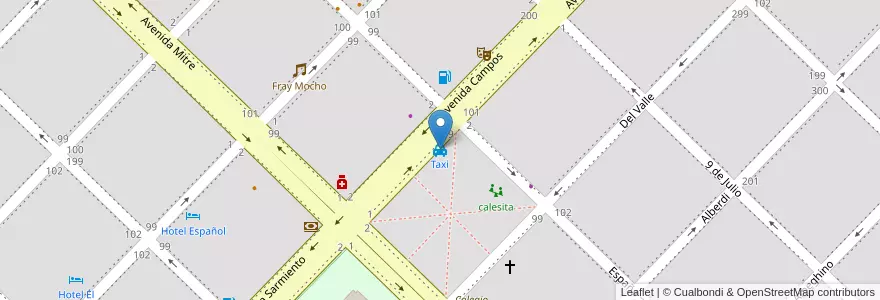 Mapa de ubicacion de Taxi en Аргентина, Буэнос-Айрес, Partido De Lobería, Lobería.