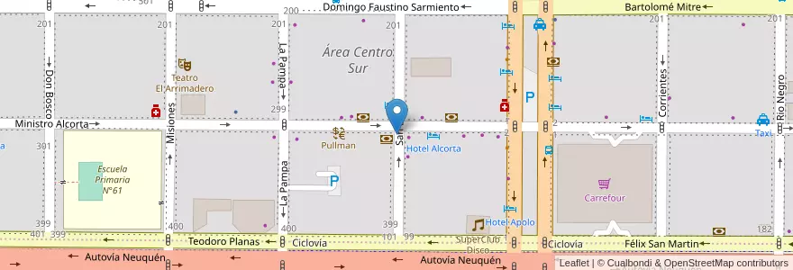 Mapa de ubicacion de Taxi en 阿根廷, 智利, 內烏肯省, Departamento Confluencia, Municipio De Neuquén, Neuquén.