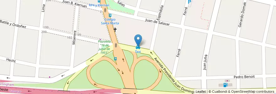 Mapa de ubicacion de Taxi en アルゼンチン, ブエノスアイレス州, Partido De Hurlingham, Villa Tesei.