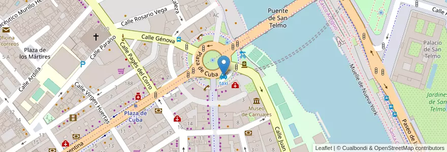 Mapa de ubicacion de taxi en Sepanyol, Andalucía, Sevilla, Sevilla.