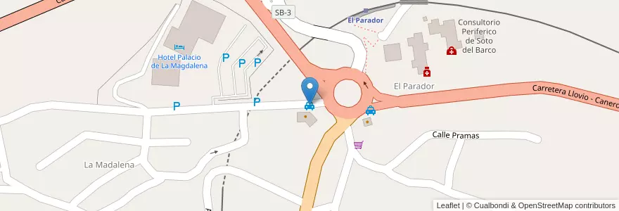 Mapa de ubicacion de Taxi en Spanje, Asturië, Asturië, Soto Del Barco.