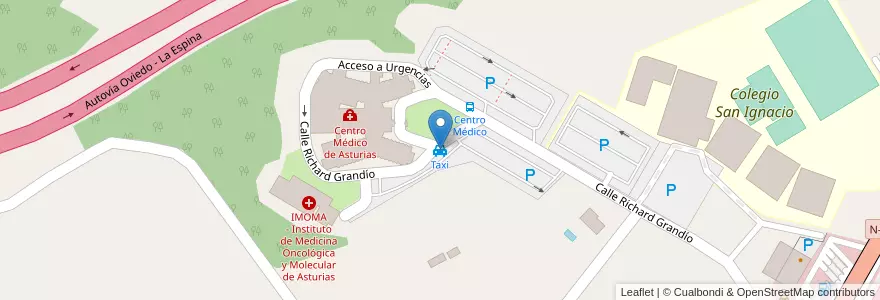 Mapa de ubicacion de Taxi en Spanje, Asturië, Asturië, Oviedo.