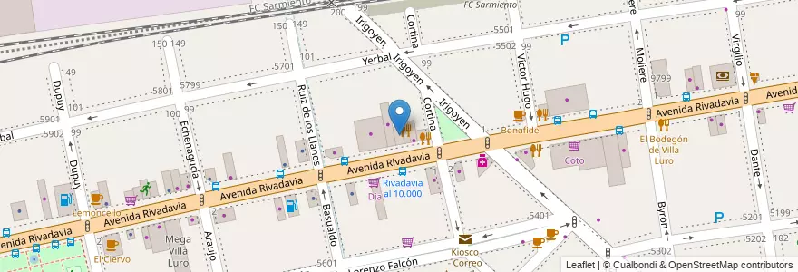 Mapa de ubicacion de Taxi Los Gallegos, Villa Luro en Argentine, Ciudad Autónoma De Buenos Aires, Comuna 9, Buenos Aires, Comuna 10.