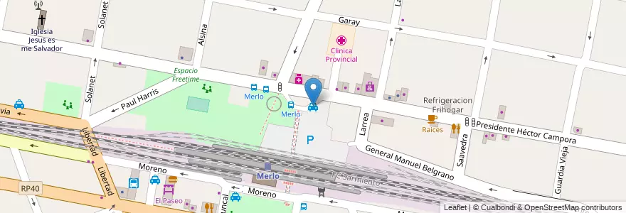 Mapa de ubicacion de Taxi Norte en Аргентина, Буэнос-Айрес, Partido De Merlo, Merlo.