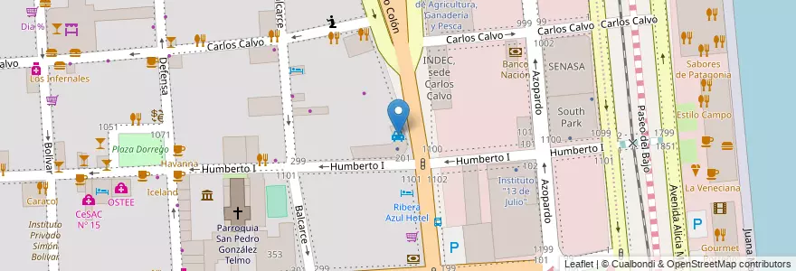 Mapa de ubicacion de Taxi P3, San Telmo en 阿根廷, Ciudad Autónoma De Buenos Aires, Comuna 1, 布宜诺斯艾利斯.