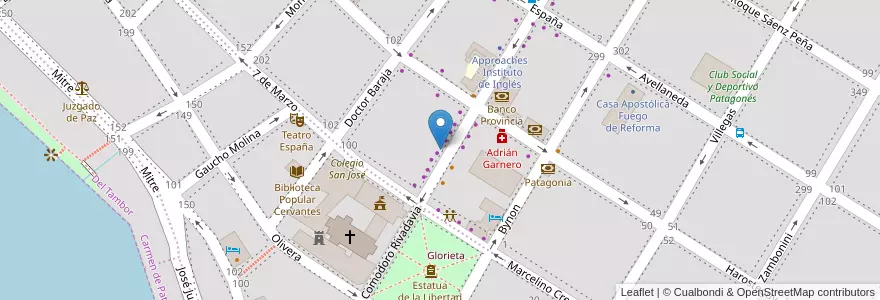 Mapa de ubicacion de Taxi Patagones en Argentinië, Buenos Aires, Partido De Patagones, Carmen De Patagones.