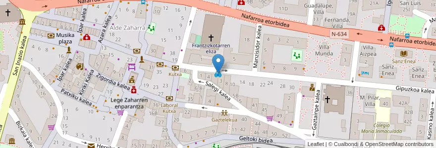 Mapa de ubicacion de Taxi station en España, Euskadi, Gipuzkoa, Urola-Kosta, Zarautz.