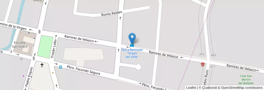 Mapa de ubicacion de Taxi y Remisses "Virgen del Valle" en アルゼンチン, カタマルカ州, Departamento Valle Viejo, Municipio De Valle Viejo, San Isidro.