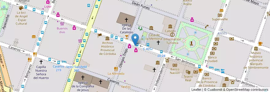 Mapa de ubicacion de Taxi en 阿根廷, Córdoba, Departamento Capital, Pedanía Capital, Córdoba, Municipio De Córdoba.