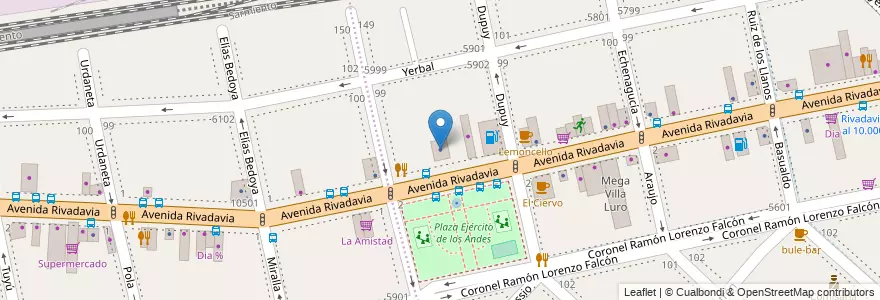 Mapa de ubicacion de Taxis Los Andes, Villa Luro en Argentina, Autonomous City Of Buenos Aires, Comuna 9, Autonomous City Of Buenos Aires, Comuna 10.