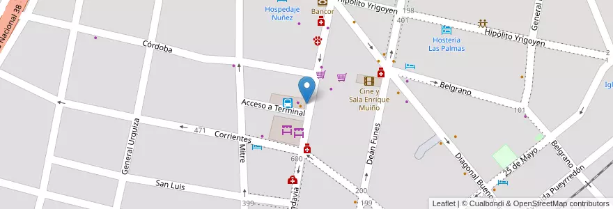 Mapa de ubicacion de Taxis en Argentine, Córdoba, Departamento Punilla, Pedanía Dolores, Municipio De Capilla Del Monte, Capilla Del Monte.