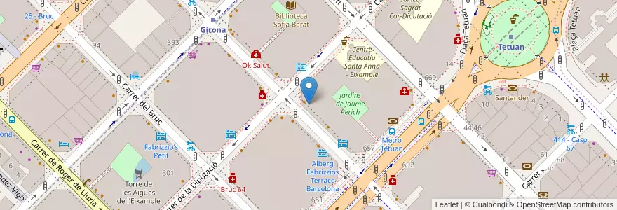 Mapa de ubicacion de Te-Sis en Spagna, Catalunya, Barcelona, Barcelonès, Barcelona.