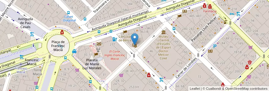 Mapa de ubicacion de Teatre Akademia en Spanje, Catalonië, Barcelona, Barcelonès, Barcelona.