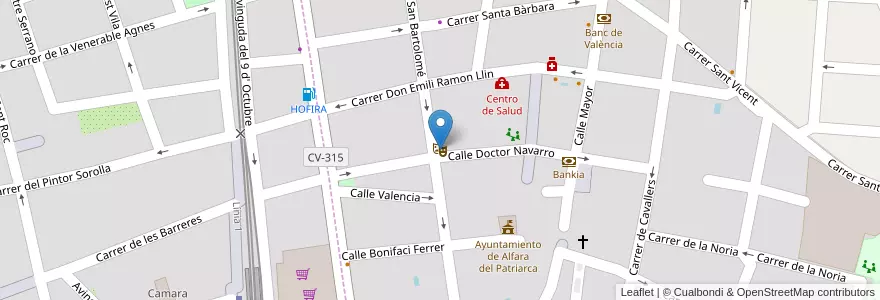 Mapa de ubicacion de Teatret d'Alfara en Spanje, Valencia, Valencia, L'Horta Nord, Moncada.