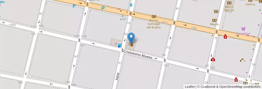 Mapa de ubicacion de Teatro Alberdi en آرژانتین, Tucumán, San Miguel De Tucumán, Departamento Capital, San Miguel De Tucumán.
