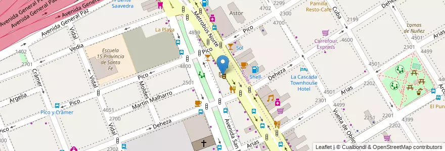 Mapa de ubicacion de Teatro Cabildo, Saavedra en Аргентина, Буэнос-Айрес, Буэнос-Айрес, Comuna 13.