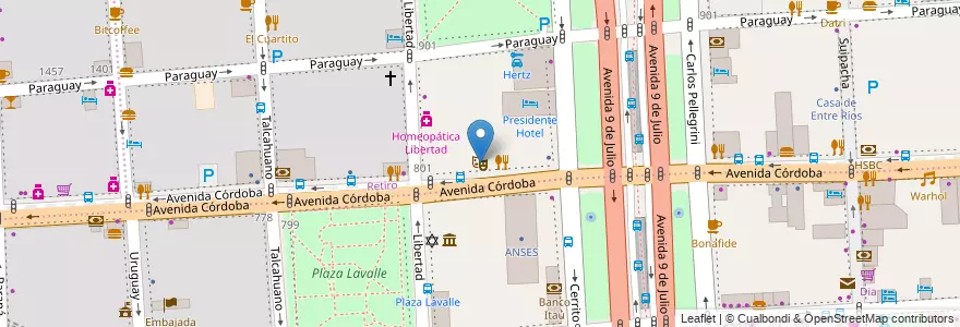 Mapa de ubicacion de Teatro Cervantes, Retiro en Argentina, Ciudad Autónoma De Buenos Aires, Comuna 1, Buenos Aires.