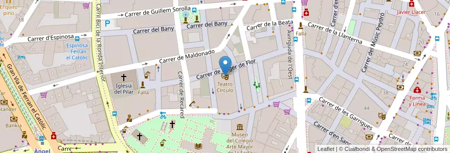 Mapa de ubicacion de Teatro Círculo en Spanje, Valencia, Valencia, Comarca De València, Valencia.