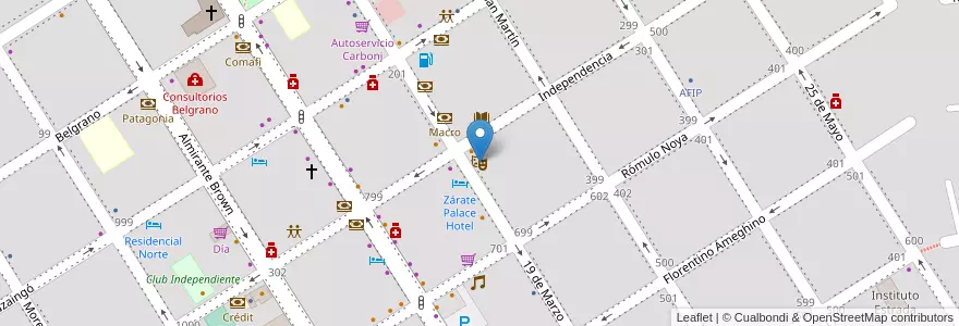 Mapa de ubicacion de Teatro Coliseo en الأرجنتين, بوينس آيرس, Partido De Zárate.