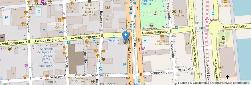 Mapa de ubicacion de Teatro Colonial, Montserrat en آرژانتین, Ciudad Autónoma De Buenos Aires, Comuna 1, Buenos Aires.