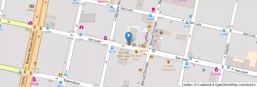 Mapa de ubicacion de Teatro de La Manzana en Arjantin, Santa Fe, Departamento Rosario, Municipio De Rosario, Rosario.