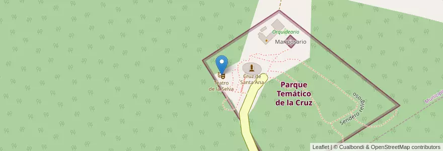 Mapa de ubicacion de Teatro de la Selva en Arjantin, Misiones, Departamento Candelaria, Municipio De Santa Ana.