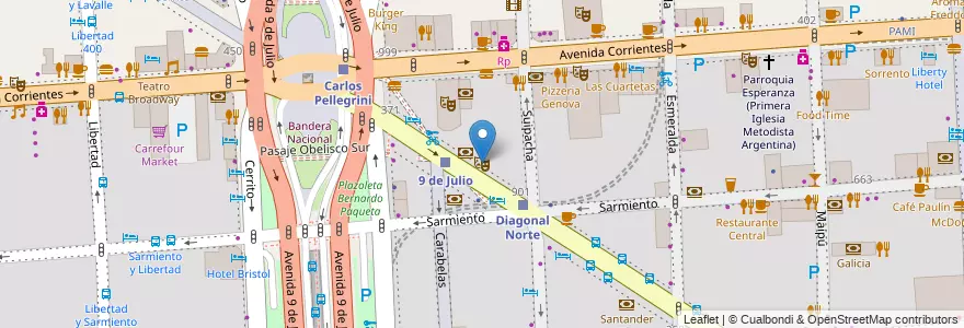 Mapa de ubicacion de Teatro del Pueblo, San Nicolas en Argentine, Ciudad Autónoma De Buenos Aires, Comuna 1, Buenos Aires.