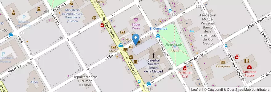 Mapa de ubicacion de Teatro del Viento en Аргентина, Рио-Негро, Departamento Adolfo Alsina, Viedma, Viedma.