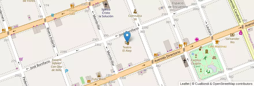 Mapa de ubicacion de Teatro El Alep, Flores en Argentina, Autonomous City Of Buenos Aires, Comuna 7, Autonomous City Of Buenos Aires.